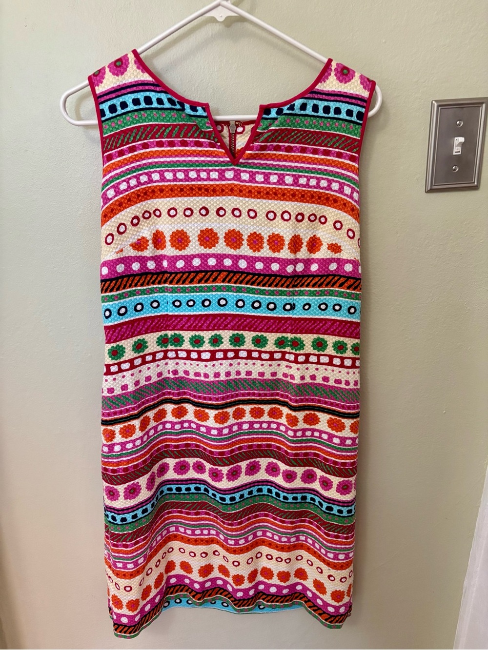 Talbots Multicolor Striped Sleeveless Midi Dress! Super cute and comfy! Size 8. - Picture 3 of 9